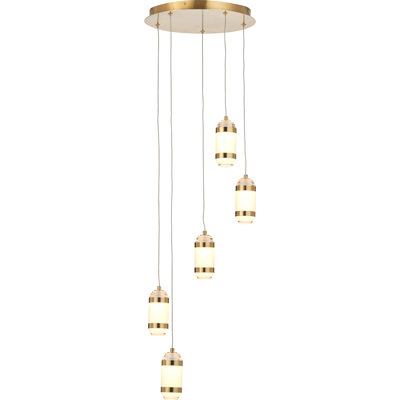 Cluster-LED-Pendelleuchte 5-flammig Alondra