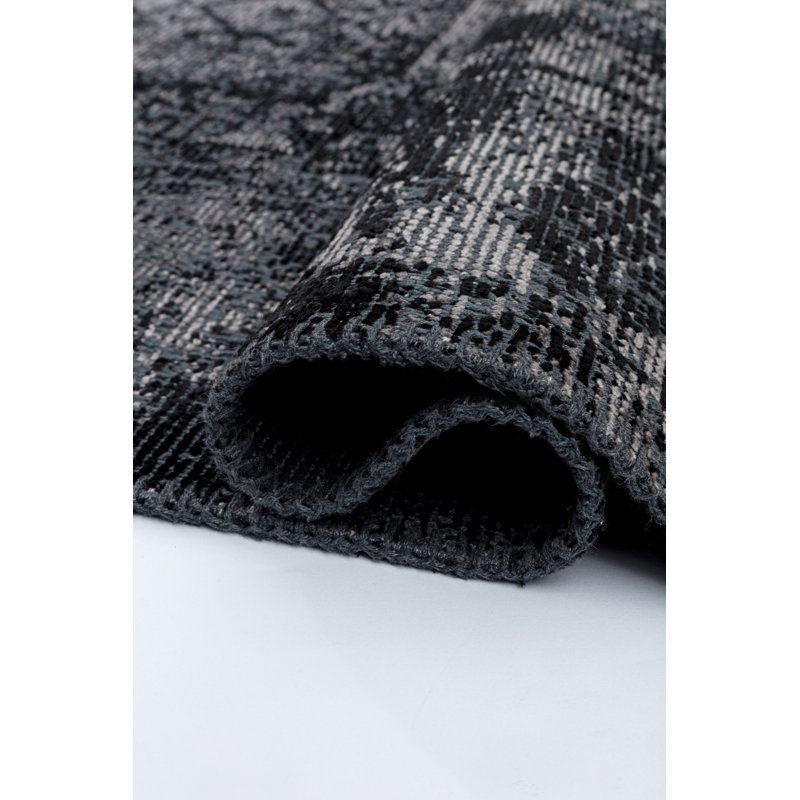 Rapture Black/Gray Oriental Luxury Area Rug, Rectangle 7'10" x 11'2"