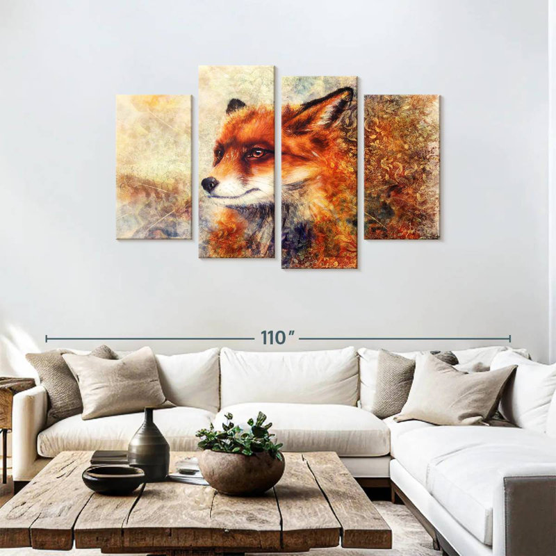 Brampt Fascinating Fox, 48" H x 75" W