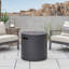 Aegean 24" Round Steel Propane Fire Pit Table with Hidden Tank Storage by Real Flame-95635479