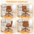2-Layers Cushioned Faux Cat Paw Leather Armrest Swivel Office Chair-656636892
