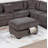 Sectional sofa with chaise longue and footstool