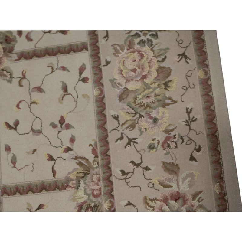 Tapis brun / gris noué à la main