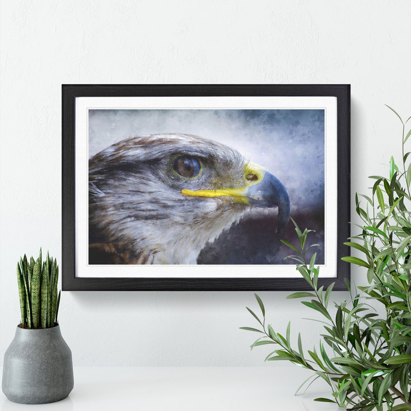 Golden Eagle Vol.4 - Picture Frame Painting, Black Framed, 36cm H x 48cm W x 2cm D