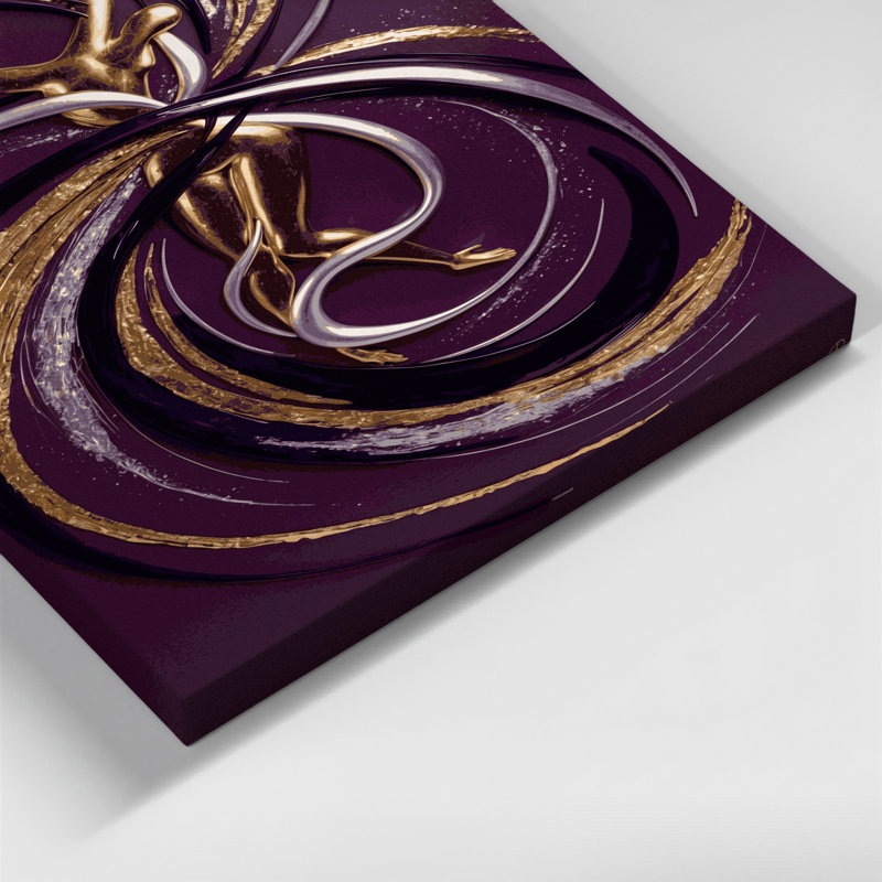Abstrait art figuratif sur toile mauve 80