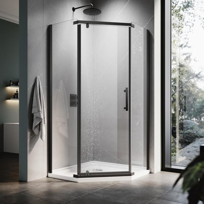 Neo-Angle Corner Shower Enclosure, Pivot Shower Door, 6mm Clear Tempered Glass, 36.5"Wx36.5"Dx72"H