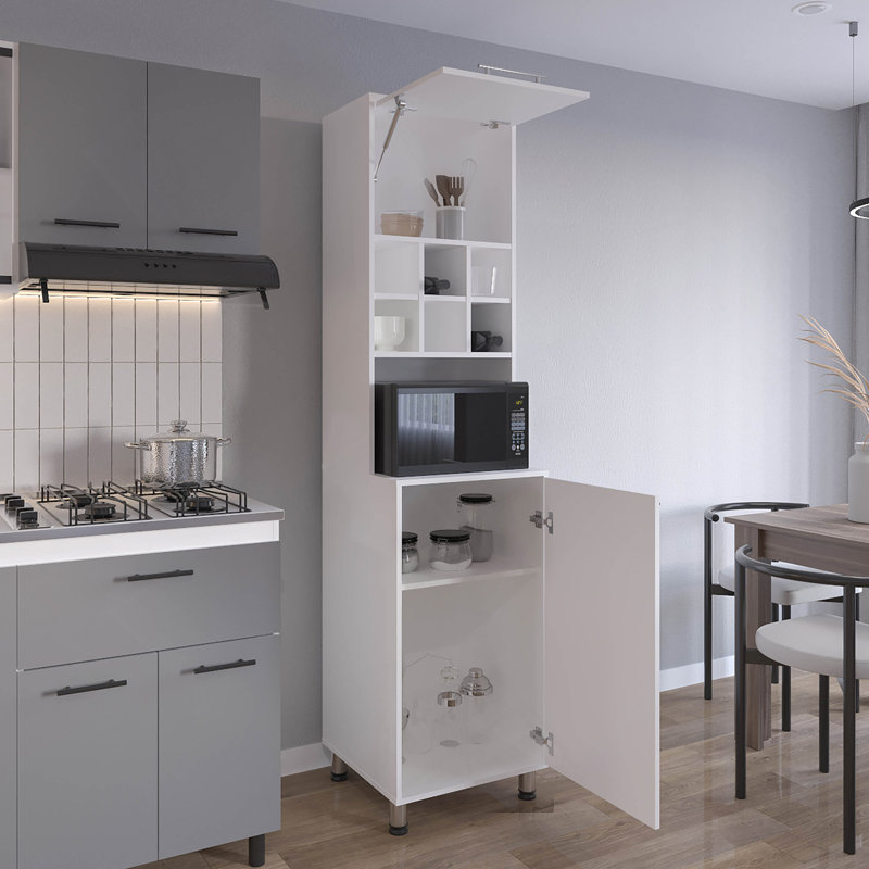Garde-manger, 2 portes, 4 pieds, 8 tablettes