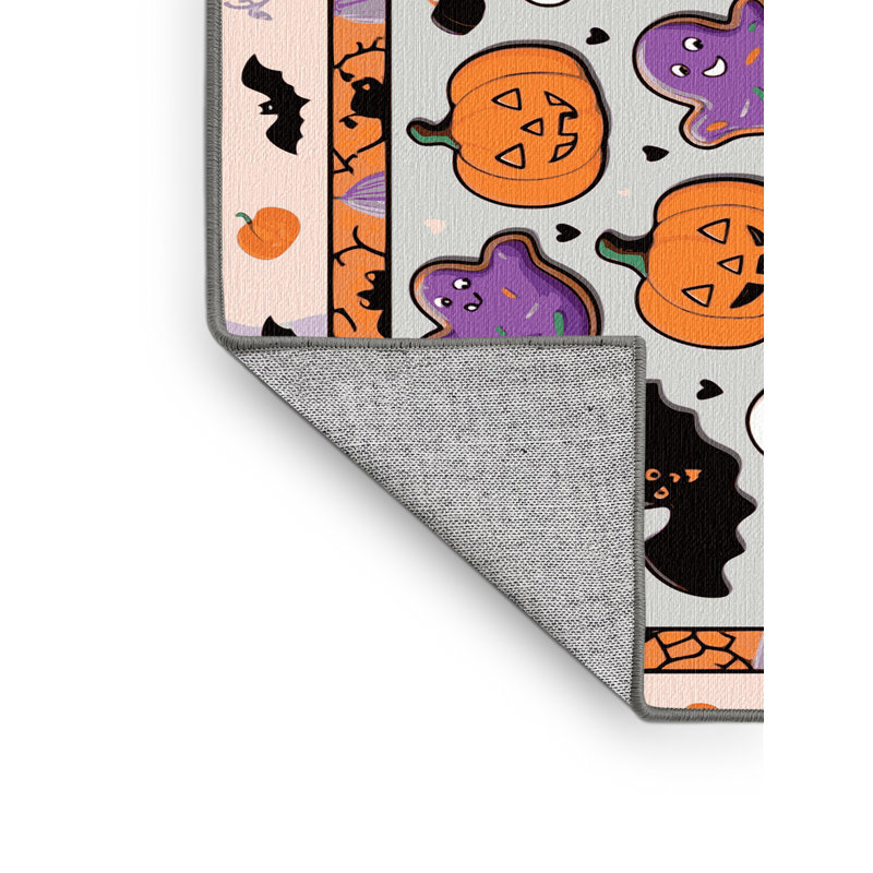 The Holiday Aisle® Washable Halloween Fall Season Holiday Rug, Rectangle 7' x 9'