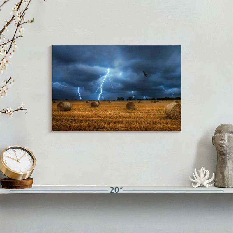 Alvord Lightning Over Field, H 8 po x l 12 po