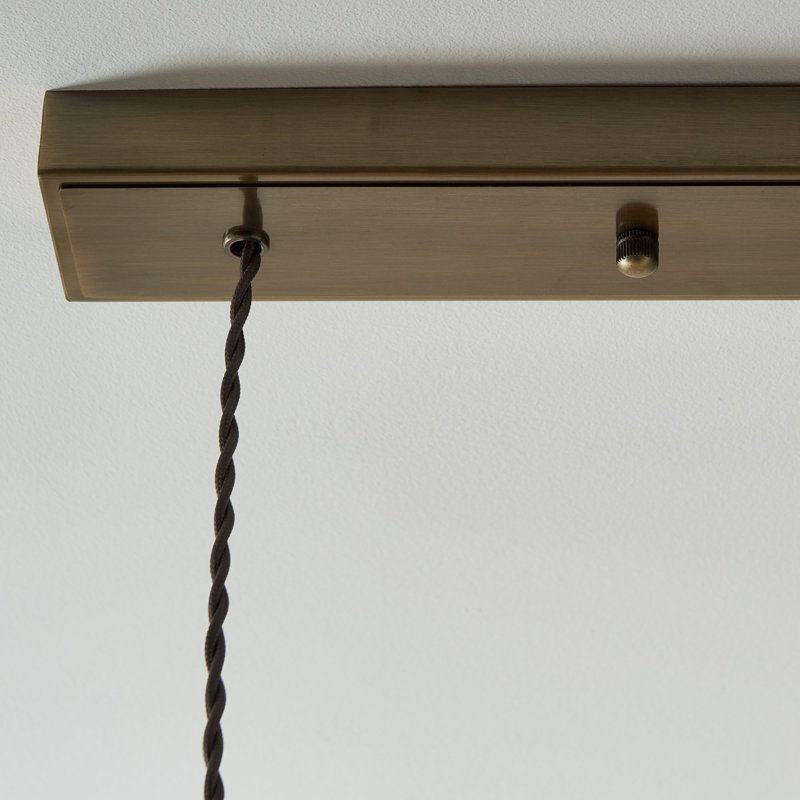 3 - Light Antique Brass Plate Pendant