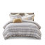Ensemble d'édredon surdimensionné à rayures en jacquard avec taies décoratives européennes et coussins décoratifs