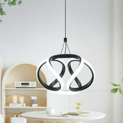 1 - Light Black LED Unique/Statement Pendant