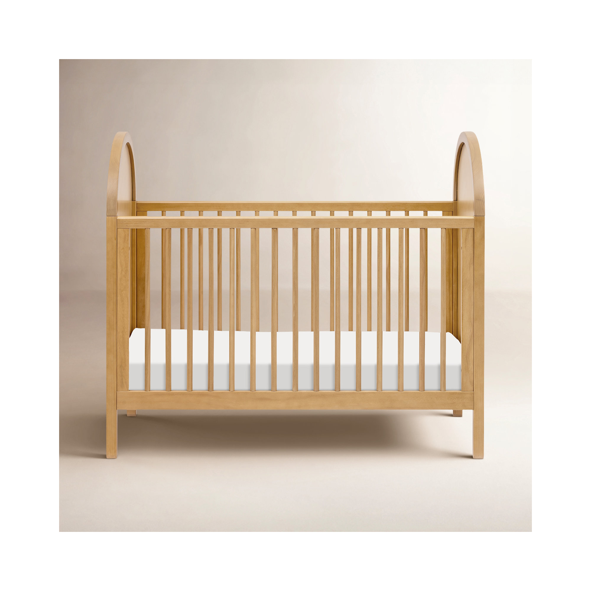 Bondi Cane 3-in-1 Convertible Crib with Toddler Bed Conversion Kit, Honey with Natural Cane