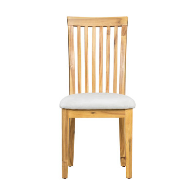Misouk 17'' H Upholstered Acacia Side Chair