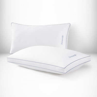 Adamstown 400 Thread Count Cotton Herringbone Hotel Style Bed Pillow Set Of 2