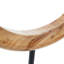 Constantino Mango Wood Circle Geometric Decorative Brown Sculpture with Marble Stand