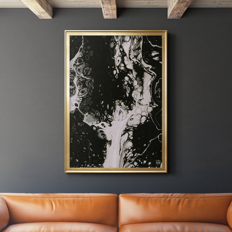 C37 - Impression sur toile tendue, Doré, H 42,5 po x l 30,5 po x P 1 po