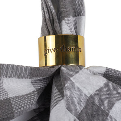 Rond de serviette estampé Grateful