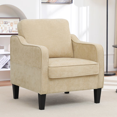 Mid-Century Accent Chairs Featuring Removable Cushions