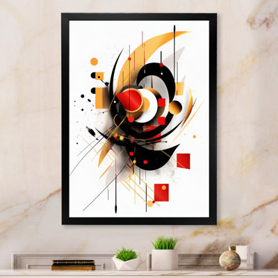 Symphonie abstraite rouge et noire sur toile