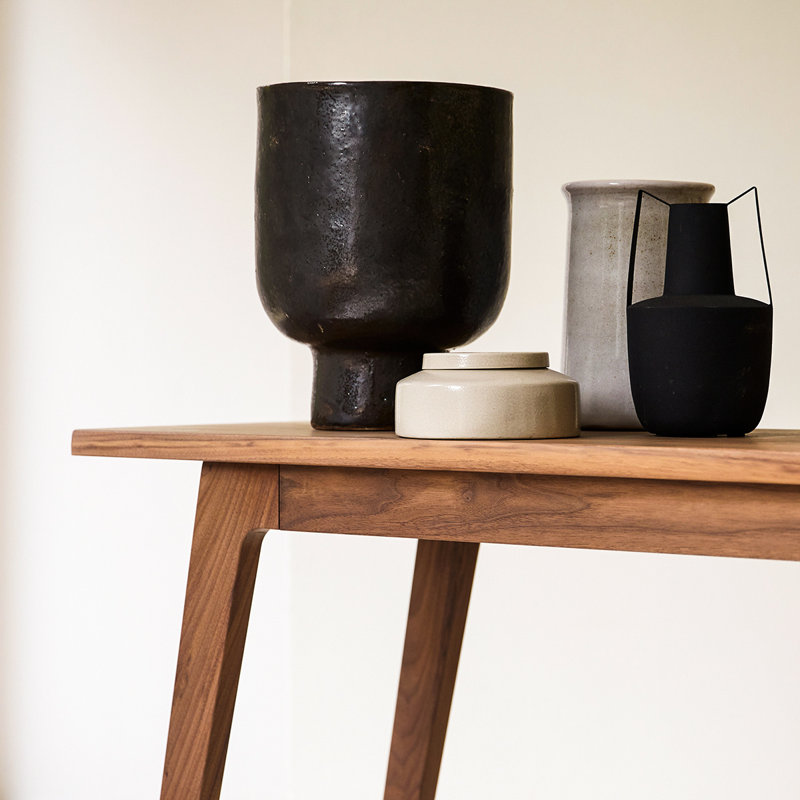 Caston 120 cm W Solid Wood Top Console Table