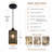 Industrial Black & Gold Pendant Light Fixture