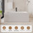 Gridley Casainc Rectangle Freestanding Soaking Solid Surface Resin Stone Bathtub
