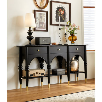 Rectangular Solid Wood Console Table