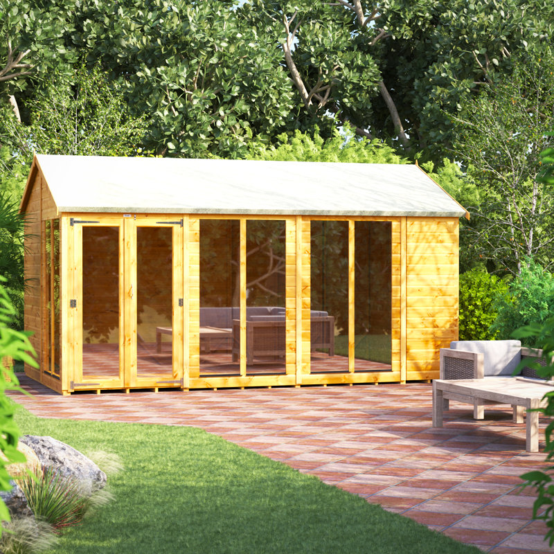 Powersheds 14 x 8ft Timber Tongue & Groove Apex Summerhouse