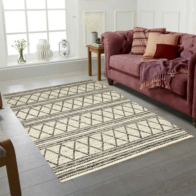 Tapis gris ivoire