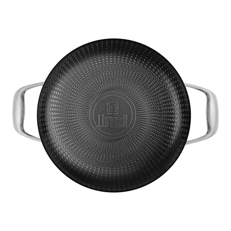 DiamondClad 6-Quart Hybrid Nonstick Stainless Steel Stock Pot with Vented Lid