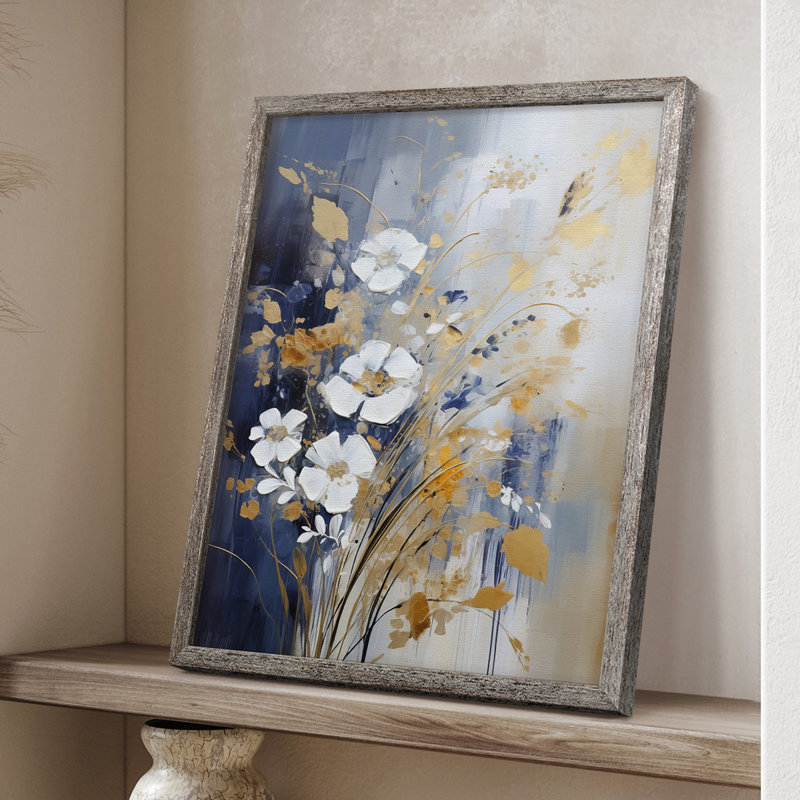 Reproduction encadrée FLORAL Series CCCCXXVII - bois massif, H 15 po x l 12 po