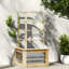 Boîte à fleurs surélevée galvanisée et lit de jardin surélevé en bois avec treillis pour patio et jardin