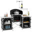 Cuisine de camping pliante avec armoires pare-brise en tissu bleu-1253010330