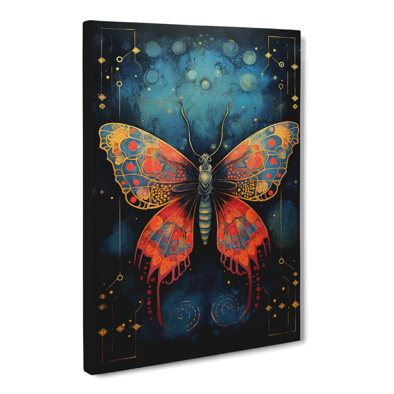 Moth Abstract No.2 - Wrapped Canvas, 50cm H x 35cm W x 3cm D