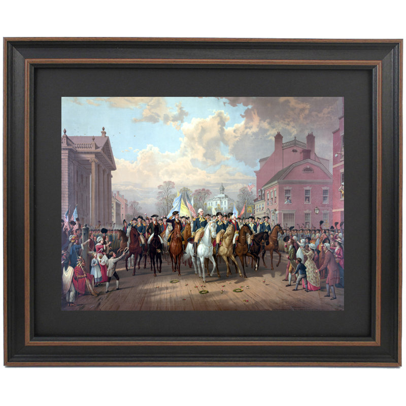 Jour de l'évacuation et entrée triomphale à Washington par Edmund Restein | Reproduction encadrée, H 26 po x l 36 po