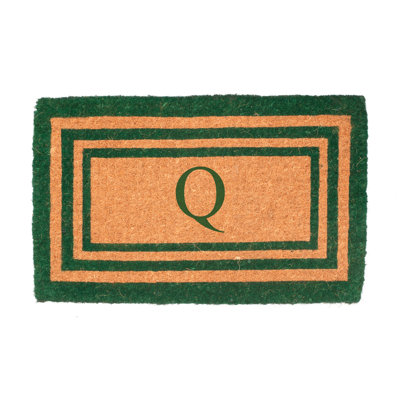 Tapis de porte d’extérieur en forme de fait main rectangulaire Stansfield