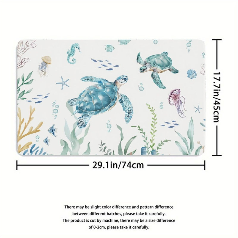 Collection de tapis de salle de bain 3 pièces Sweet Peach, Bleu sarcelle, pêche douce