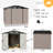 8 ft. W x 5 ft. D Metal Storage Shed with Metal Base Frame Kit