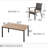 Leonard 6 - Person Patio Dining Set with Rectangular Table , Cushions Included