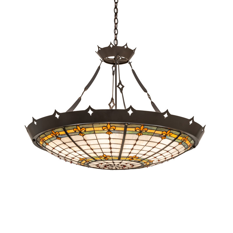 40" Wide Fleur-De-Lite Pendant