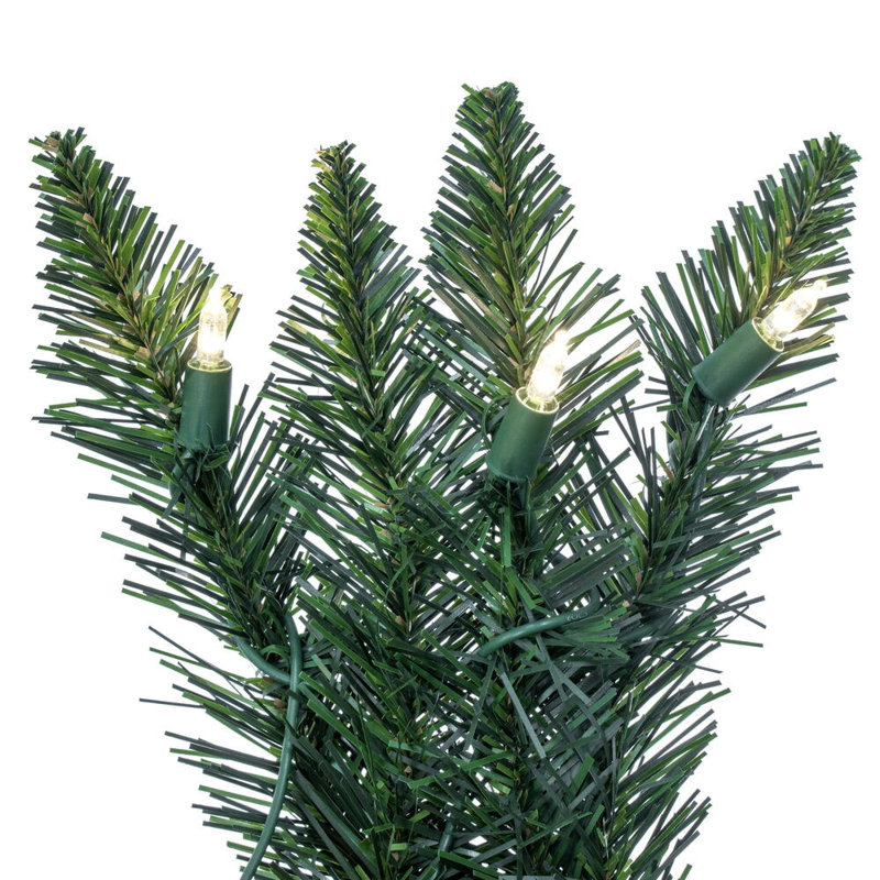 Couronne de sapin artificielle Peabody, H 42 po x l 42 po x P 3 po, Transparent chaud