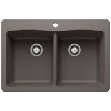 Diamond SILGRANIT 33" L x 22" W Double Bowl Drop-In/Undermount Kitchen Sink