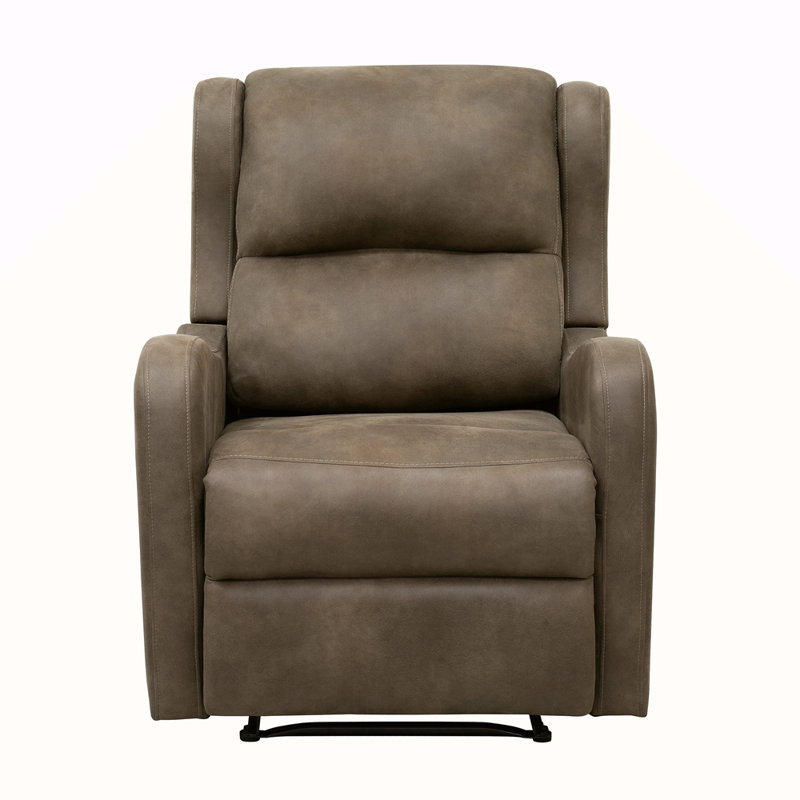 Fauteuil inclinable en microfibre brun rembourré 1pc