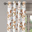 Rideau décoratif à œillets 2 panneaux East Urban Home, 50 po x 54 po, brun pâle / blanc-1605647541