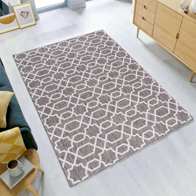 Geometric Indoor / Outdoor Rug, Rectangle 5'3' x 7'5'