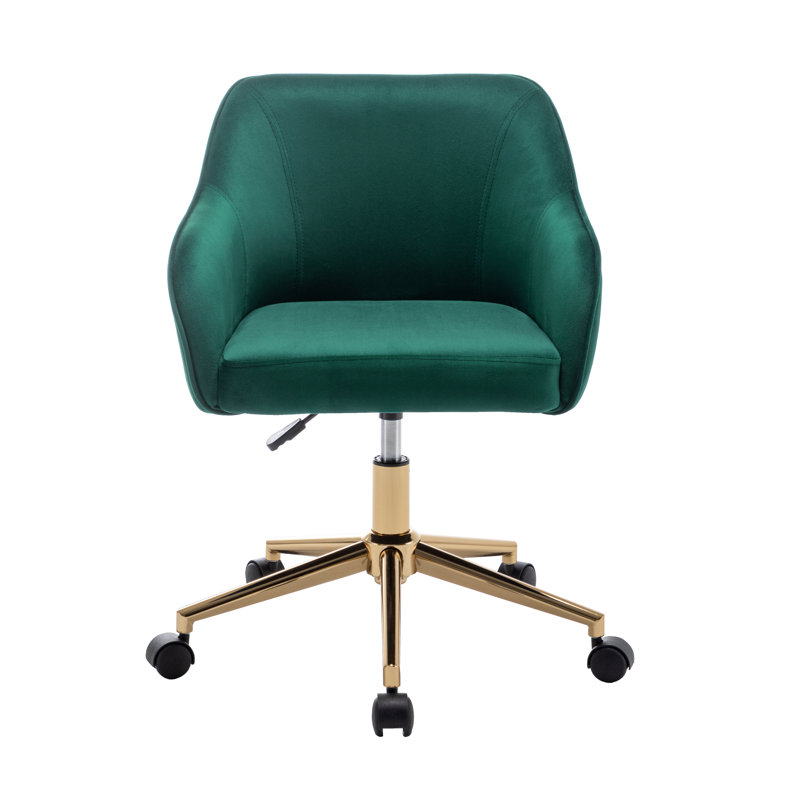Jace Velvet Office Chair, Green