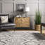 Tapis géométrique ivoire / gris-1784686183