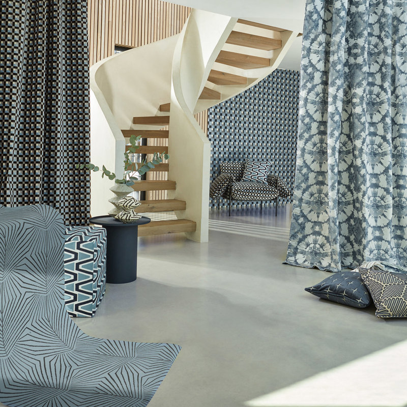 Dawning 10.05m x 68.6cm Wallpaper Roll, Copenhagen Blue/Ritual