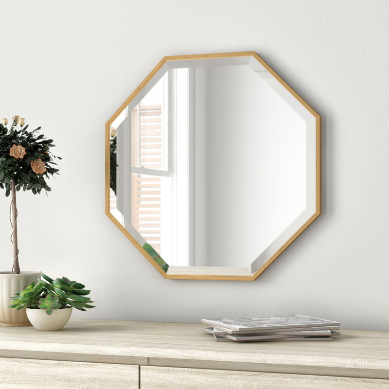Cloverly Octagon Accent Mirror, Gold, 24.75" x 24.75"